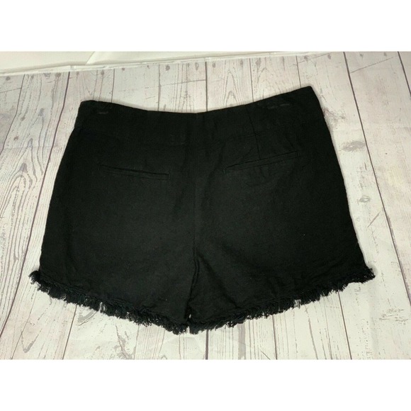 Ann Taylor LOFT The Rivera Black Fringe Canvas Shorts Size 0 - Picture 7 of 9